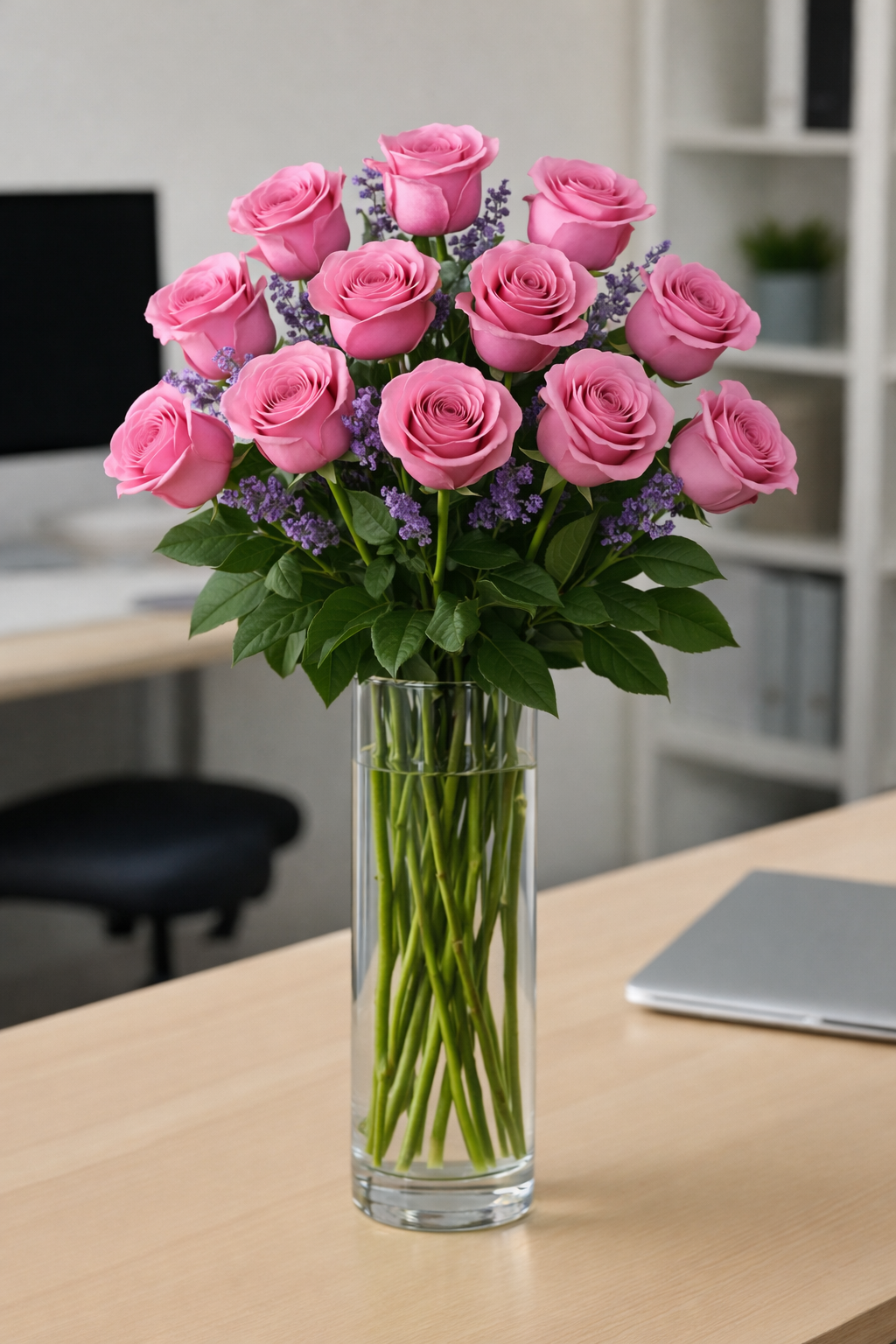 Canyon Light Dozen Pink Roses