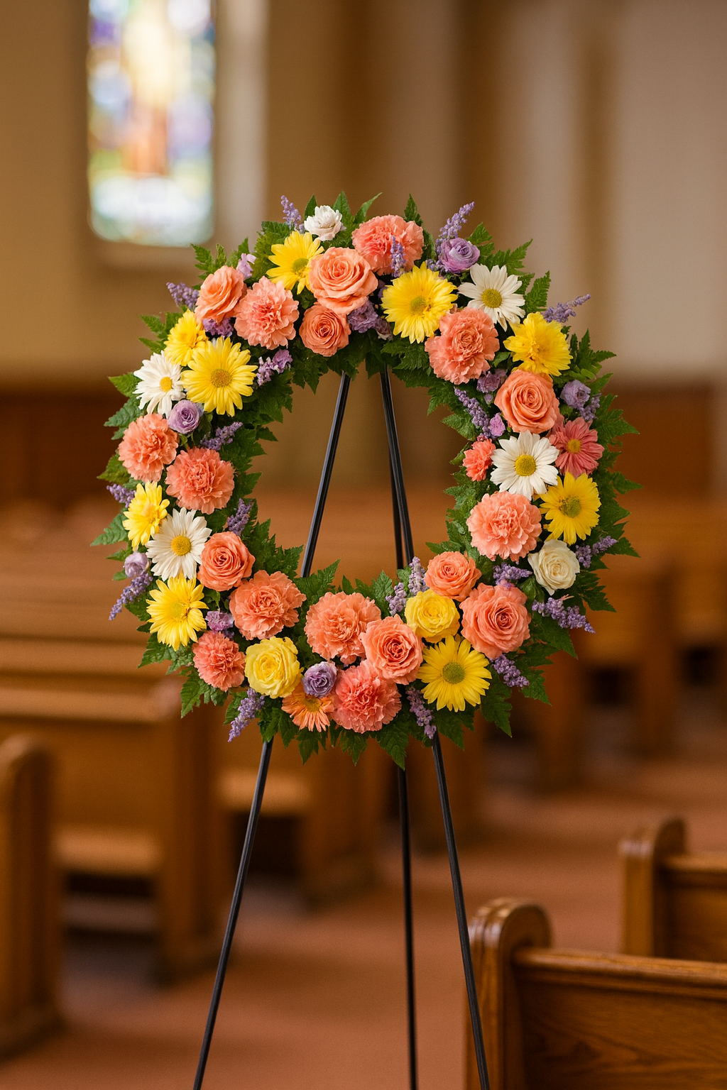 Eternal Evergreen Standing Wreath