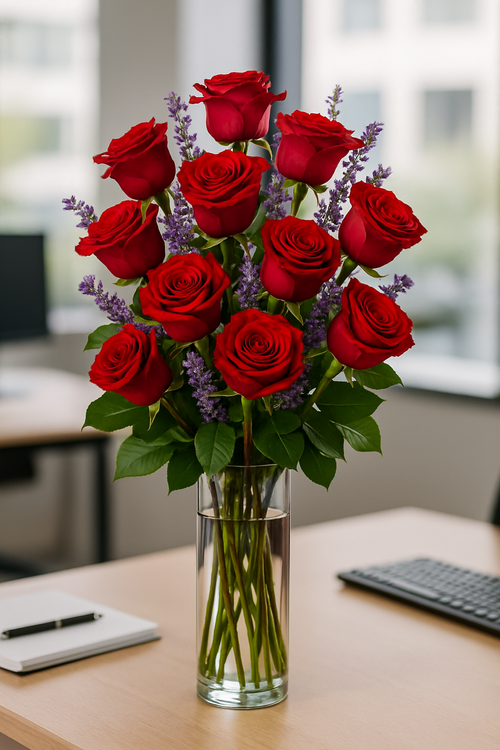 Bluebird Day Dozen Roses